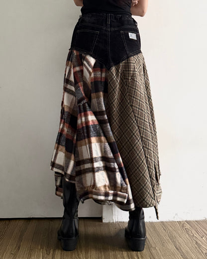 Flannel Maxi Skirt 006