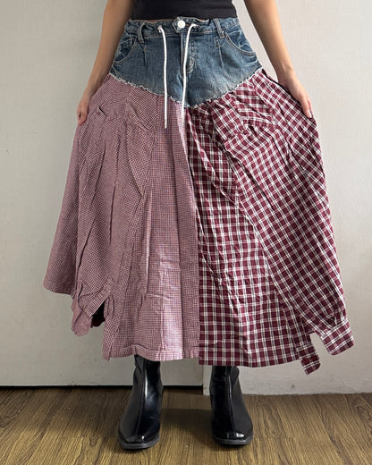 Flannel Maxi Skirt 024