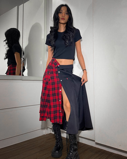 Button-up Maxi Skirt 011