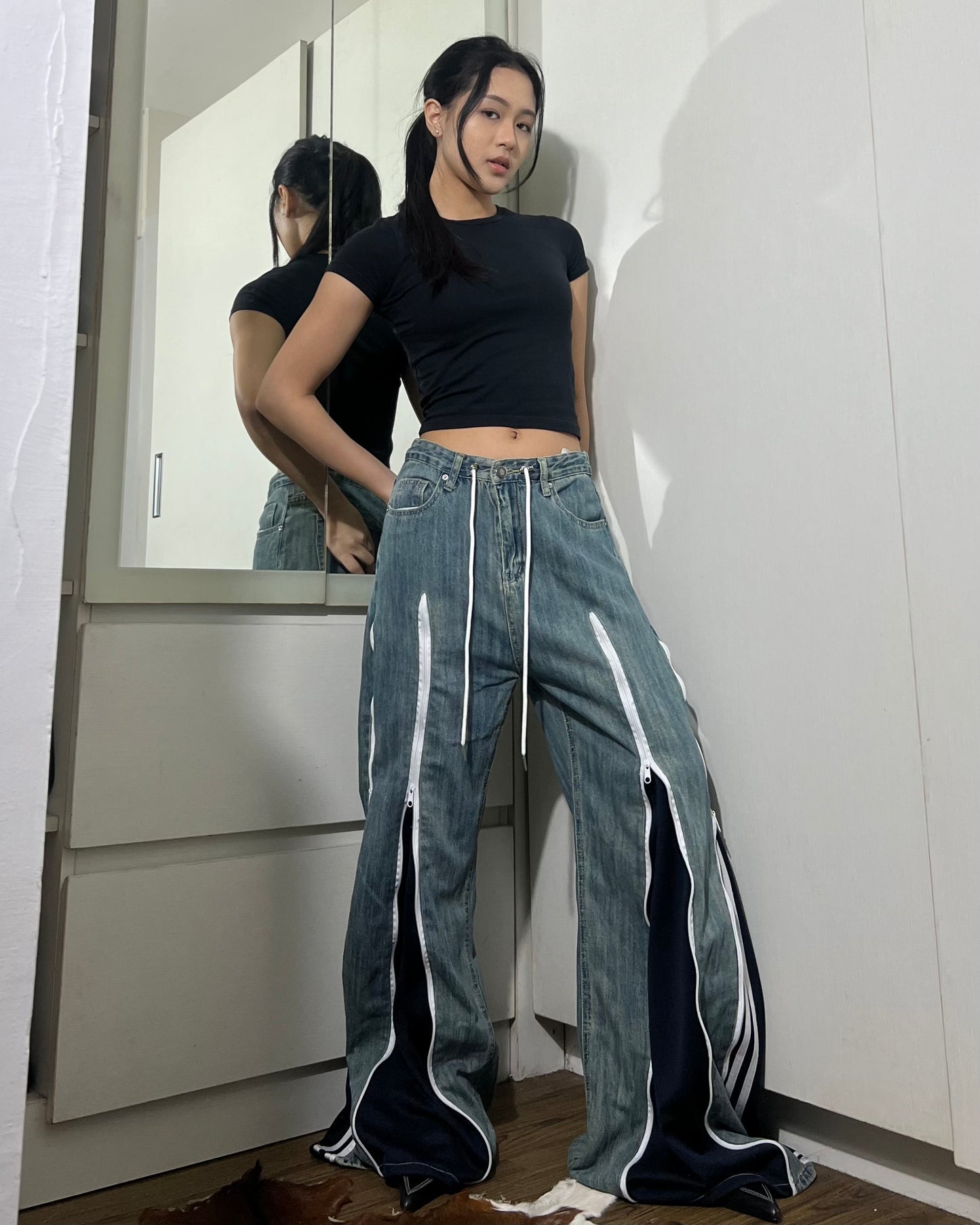 [BIG SIZE] Zipper Pants 0125