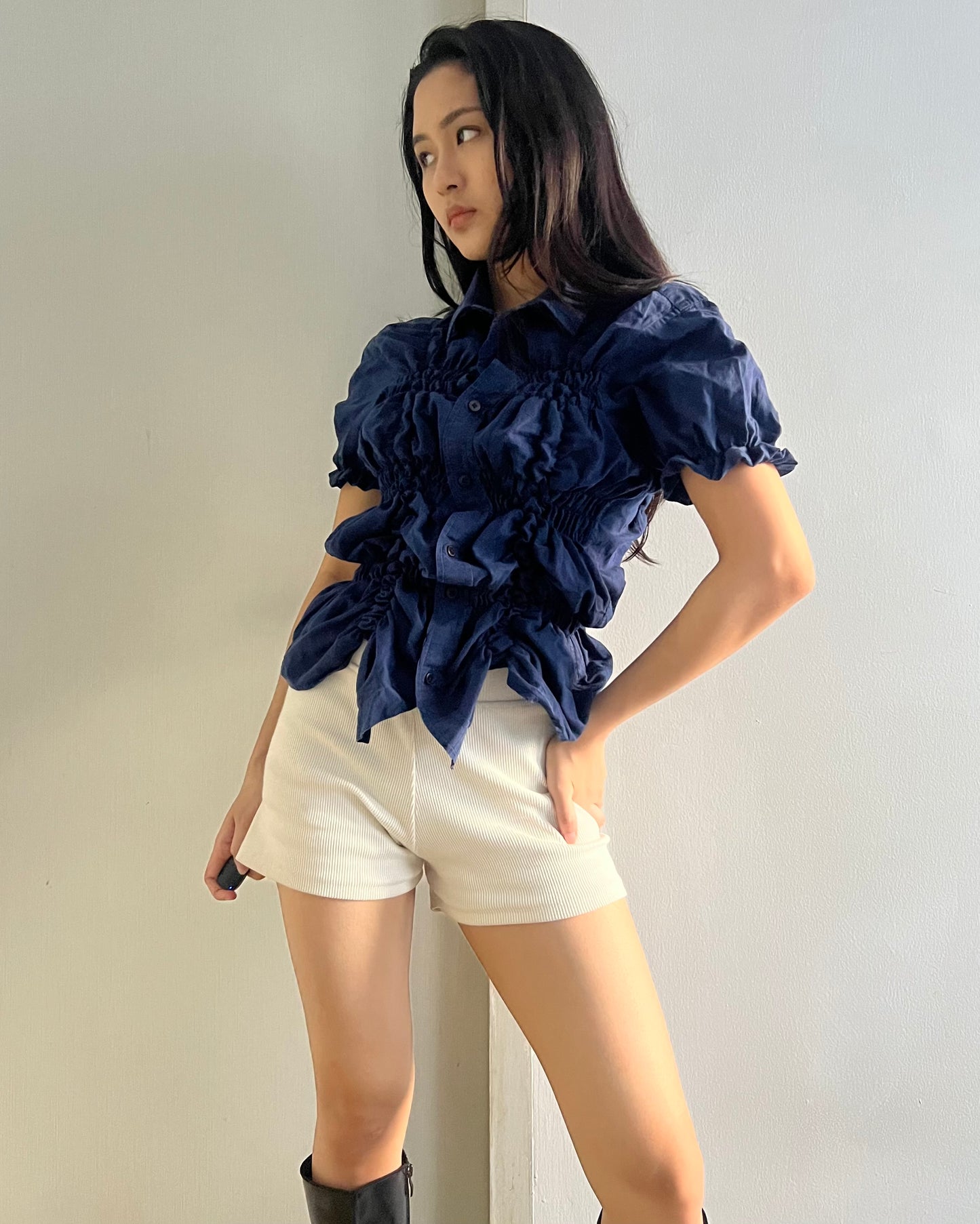 Ruched Shirt 004