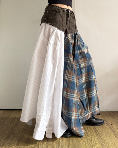 Flannel Maxi Skirt 020