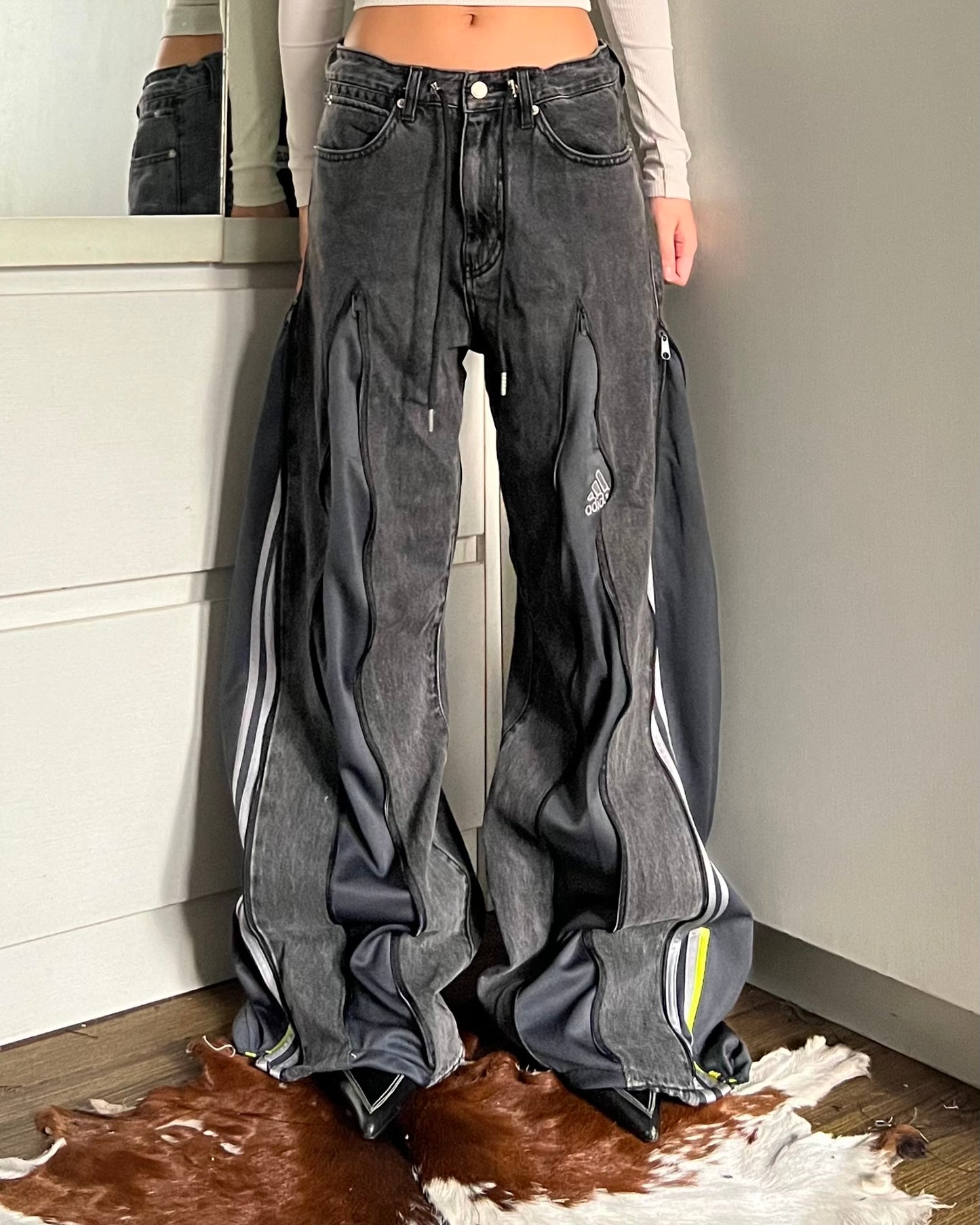 [BIG SIZE] Zipper Pants 070