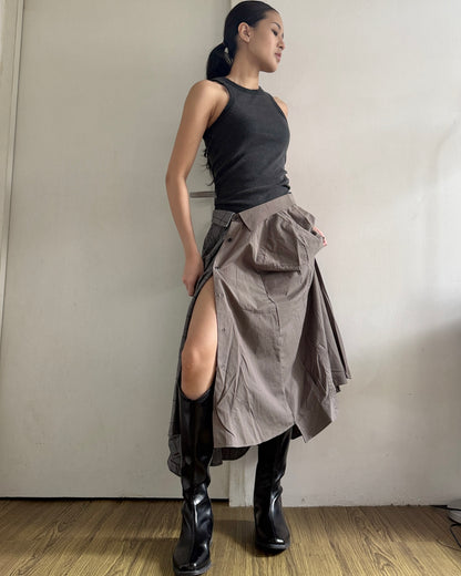 Button-up Maxi Skirt 077