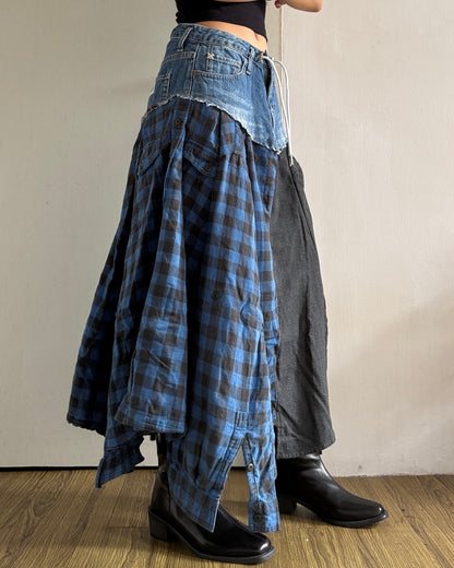 Flannel Maxi Skirt 016