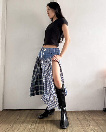 Flannel Maxi Skirt 023