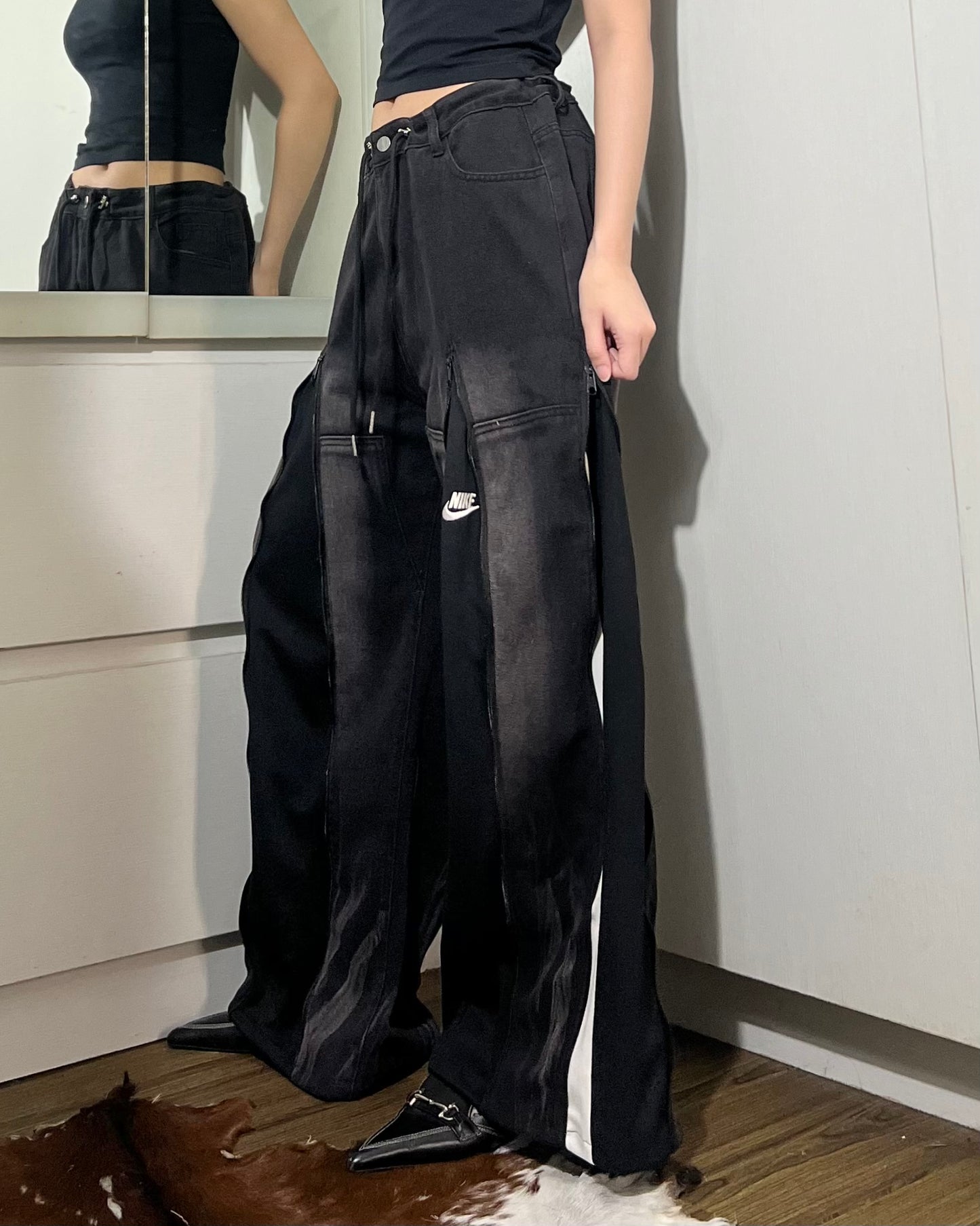 [BIG SIZE] Zipper Pants 0136