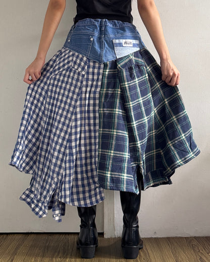 Flannel Maxi Skirt 023