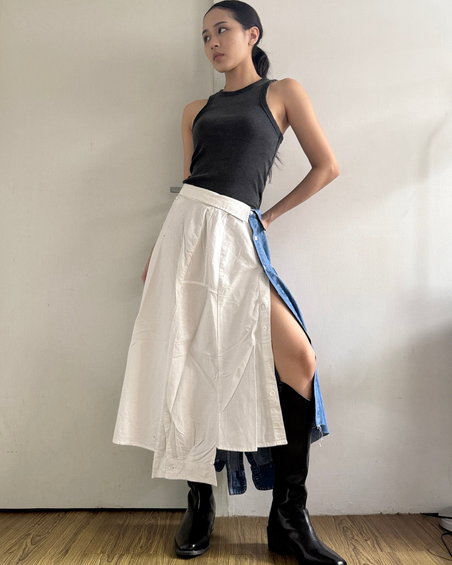Button-up Maxi Skirt 078
