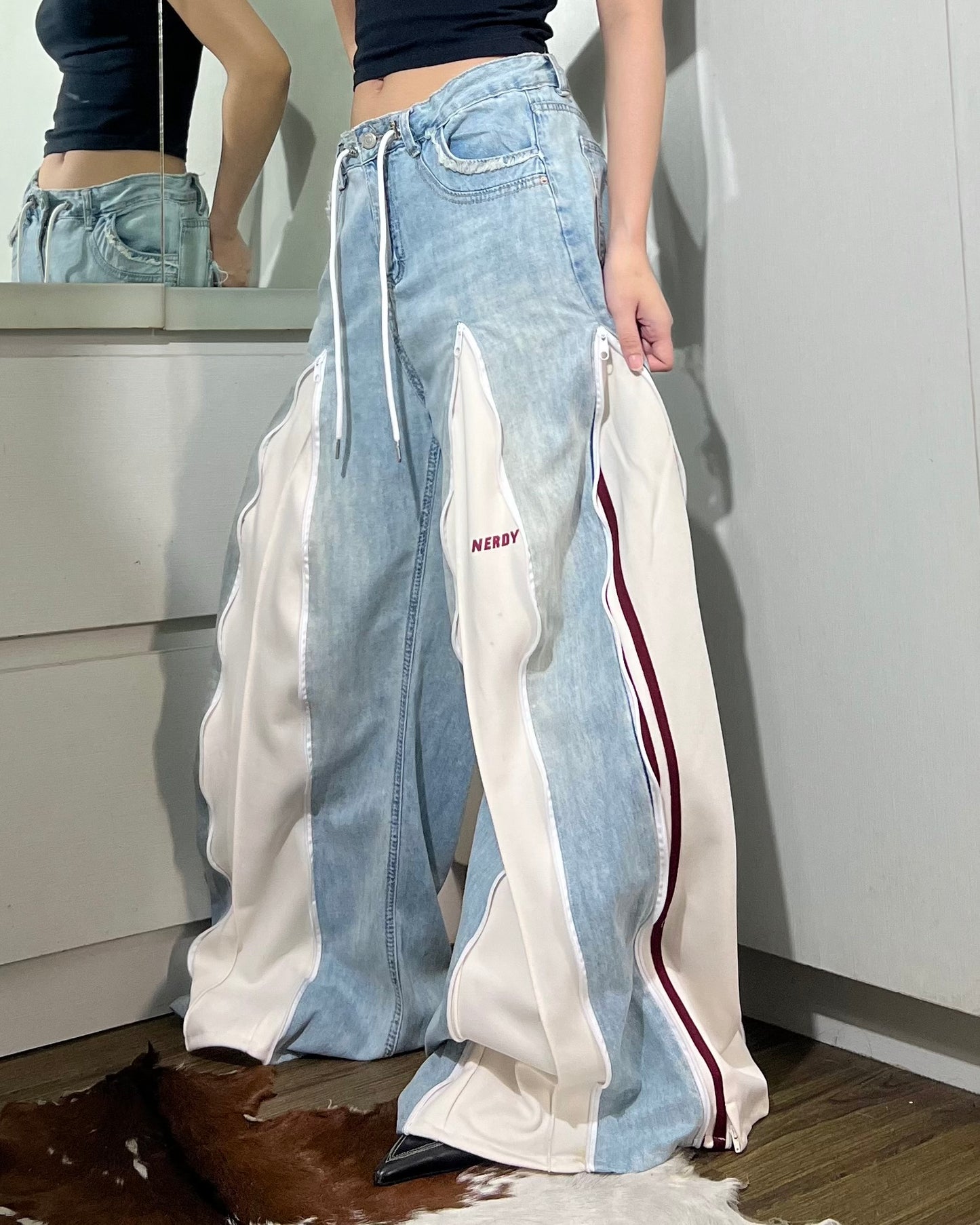 [BIG SIZE] Zipper Pants 0137