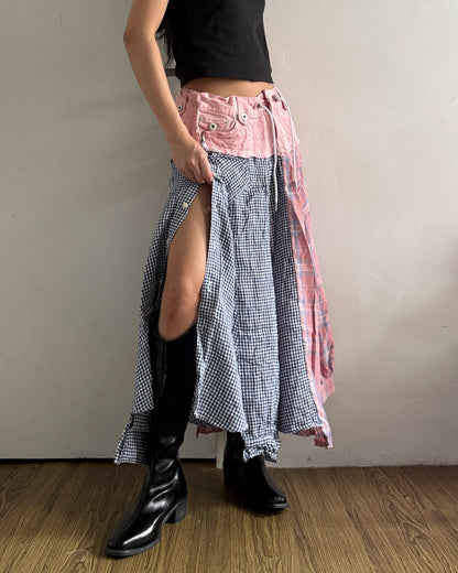 Flannel Maxi Skirt 025