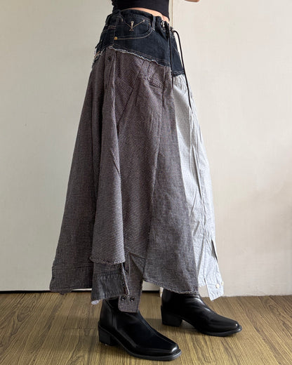 Flannel Maxi Skirt 011