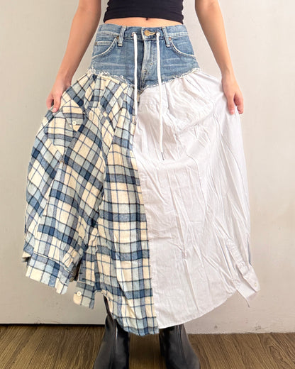 Flannel Maxi Skirt 050