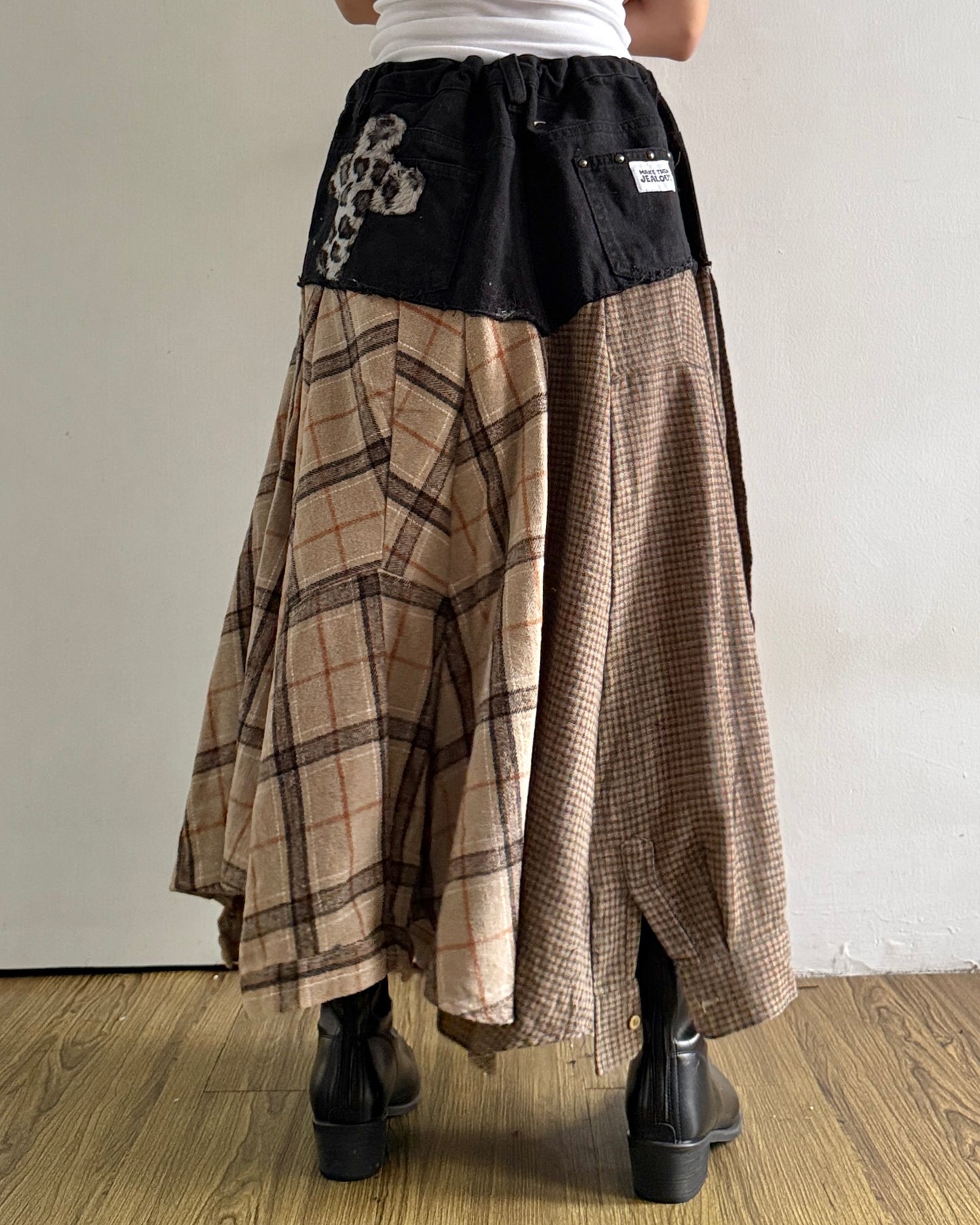 [BIG SIZE] Flannel Maxi Skirt 004