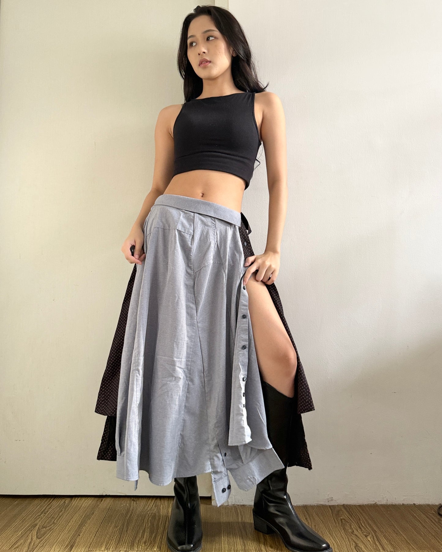 Button-up Maxi Skirt 071