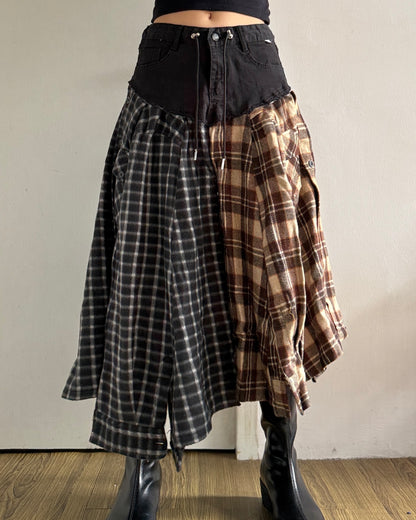 Flannel Maxi Skirt 018