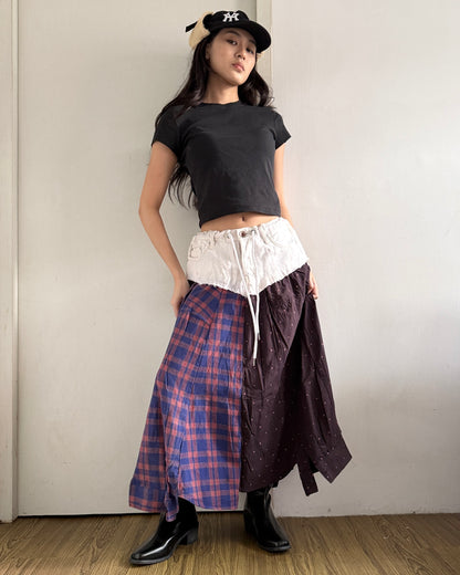 Flannel Maxi Skirt 033
