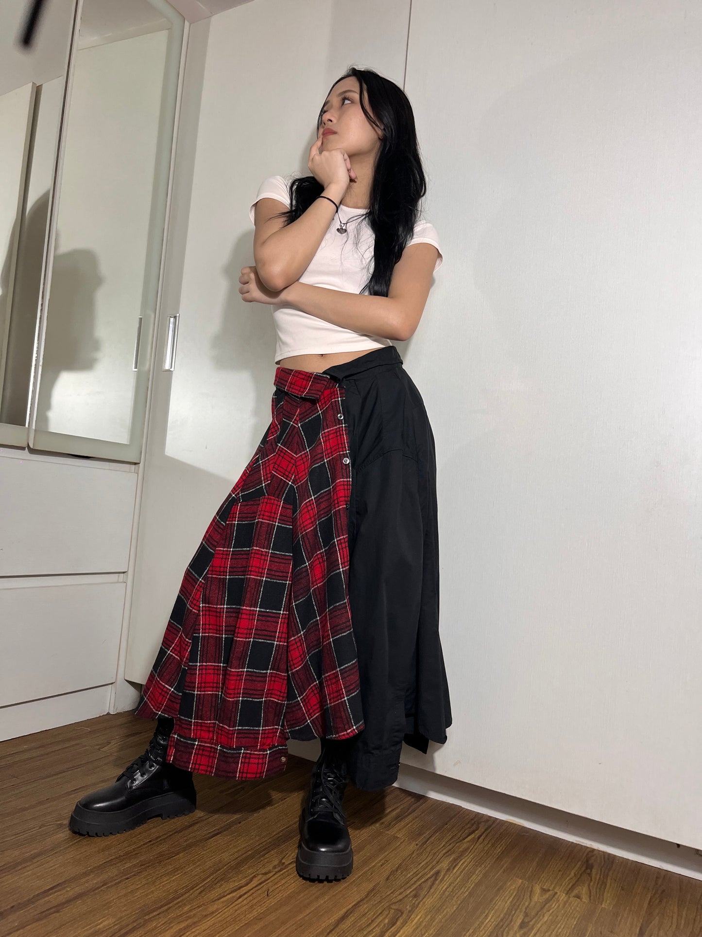 Button-up Maxi Skirt 007