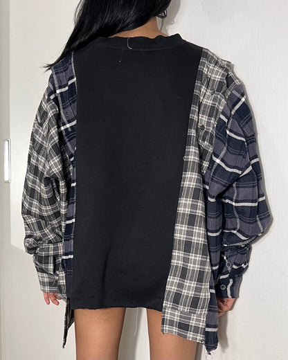 Deconstructed Flannel Shirt 005