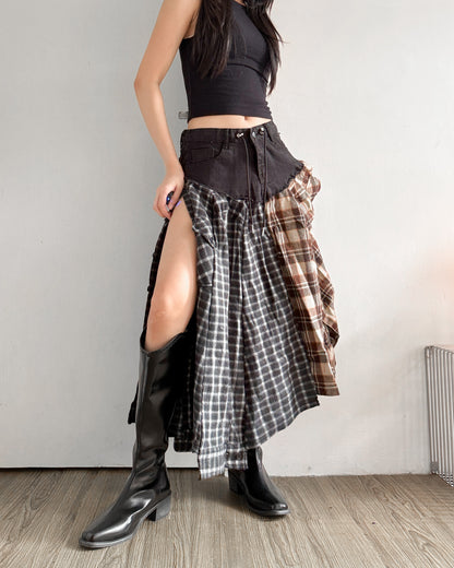 Flannel Maxi Skirt 018
