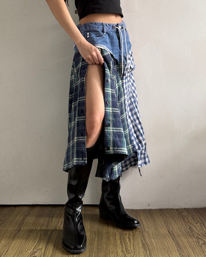 Flannel Maxi Skirt 023