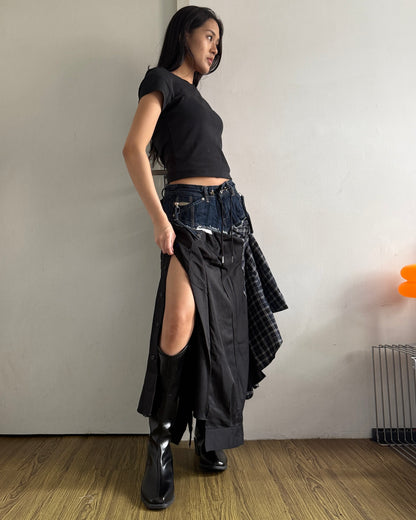 Flannel Maxi Skirt 026