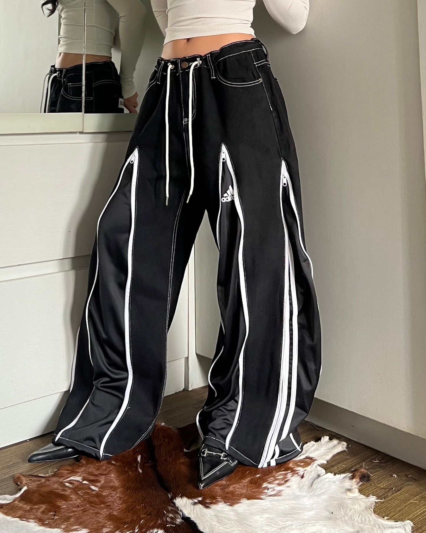 [BIG SIZE] Zipper Pants 084