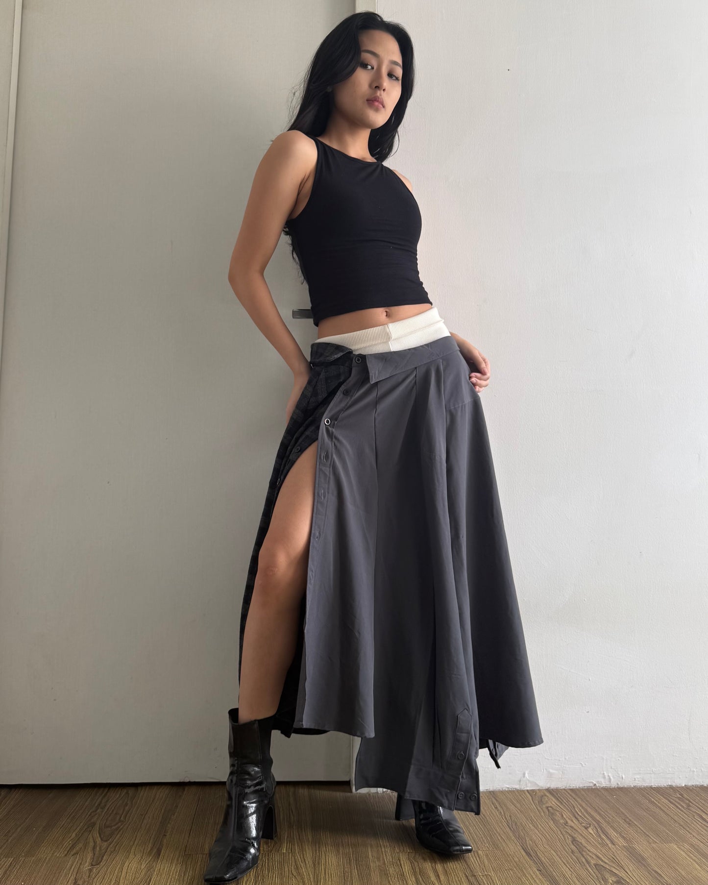 Button-up Maxi Skirt 040