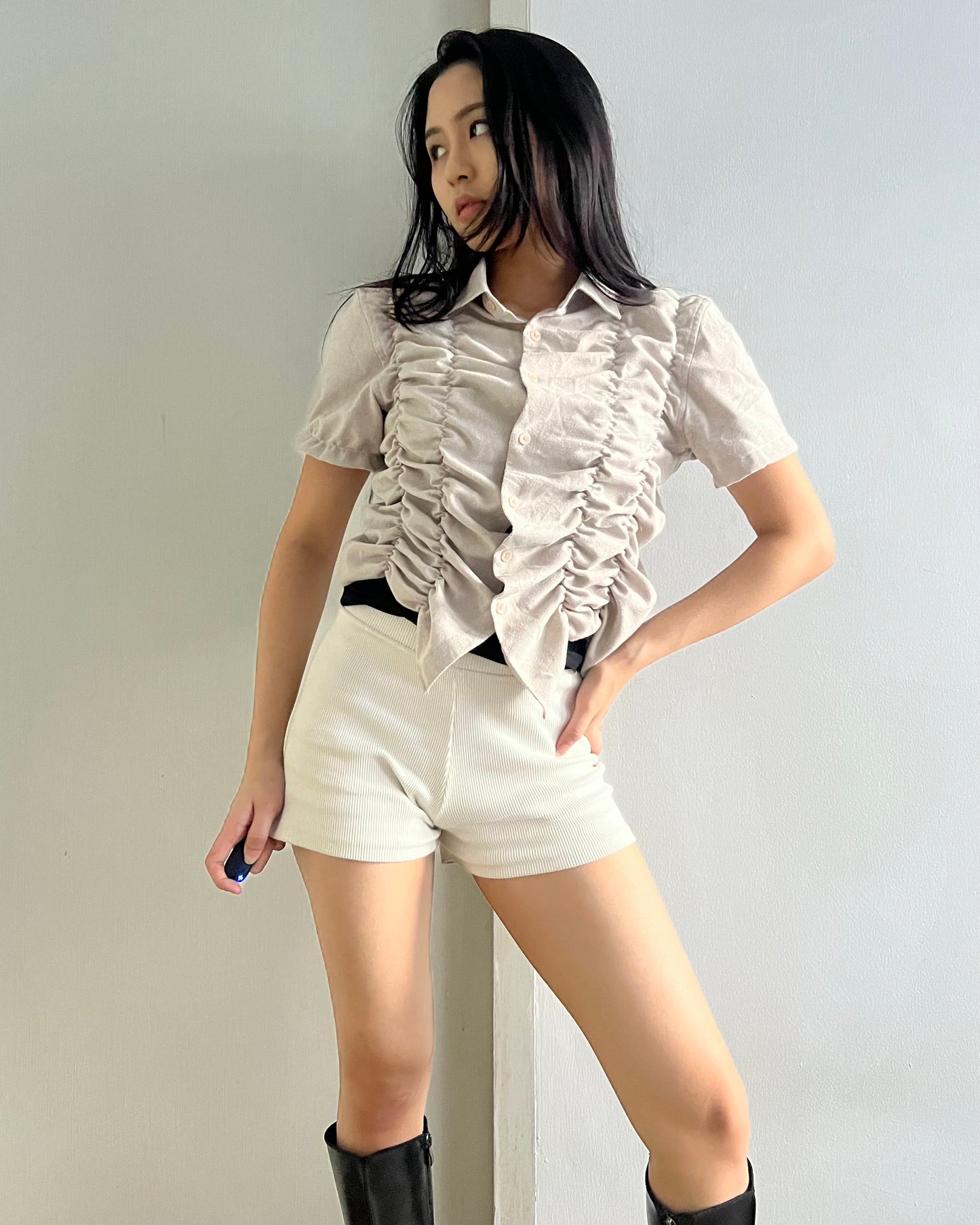Ruched Shirt 011