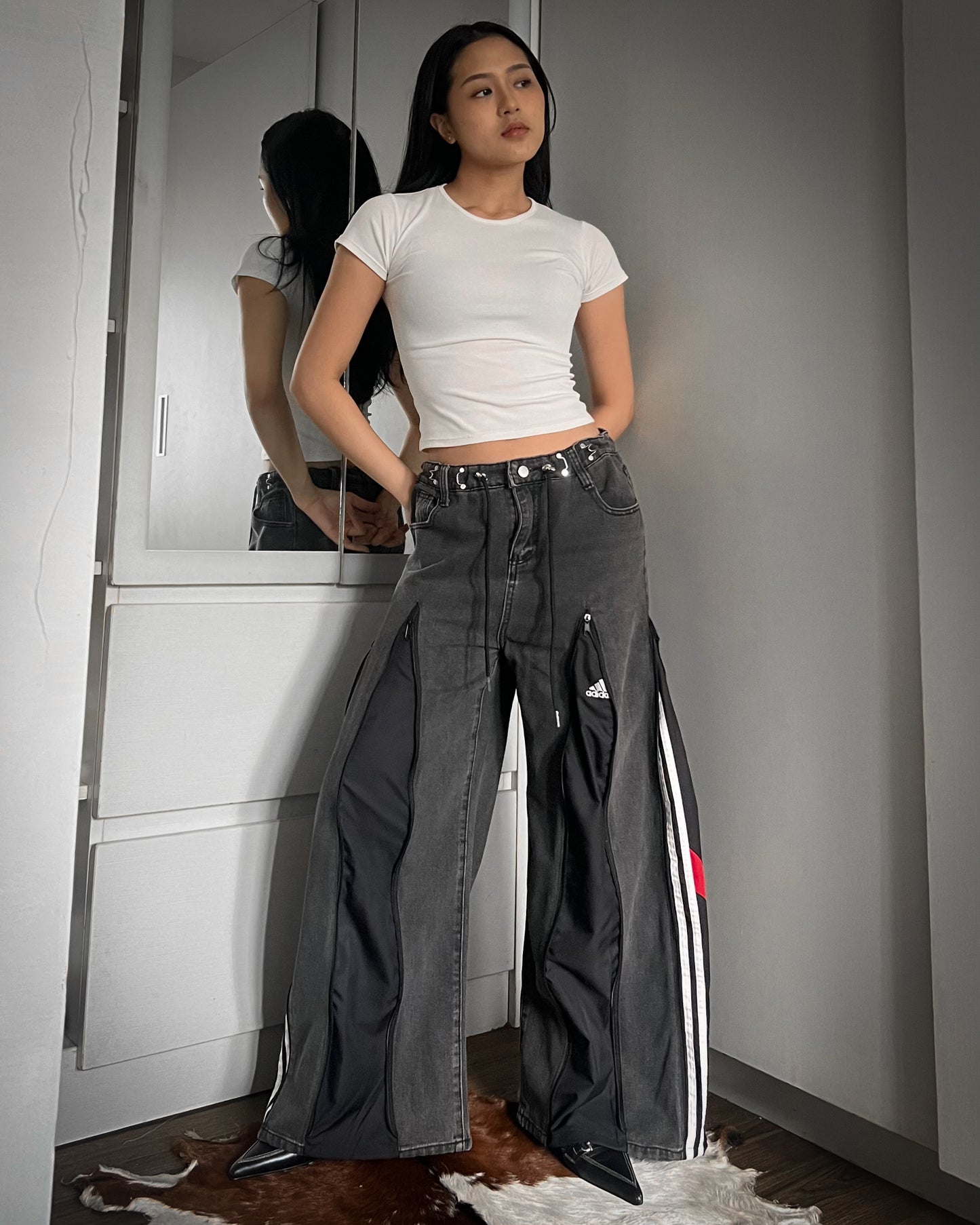 [BIG SIZE] Zipper Pants 057
