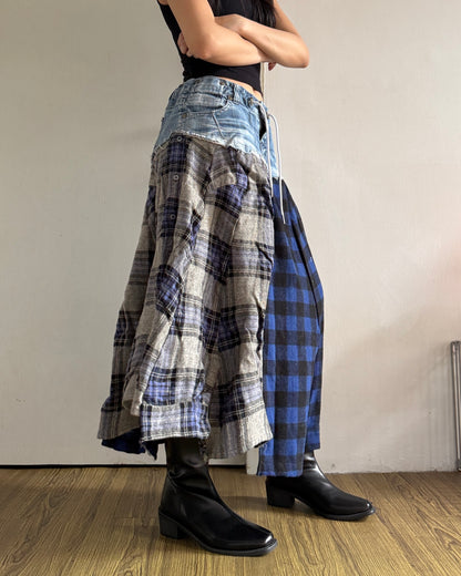 Flannel Maxi Skirt 017