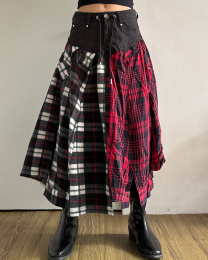 Flannel Maxi Skirt 019