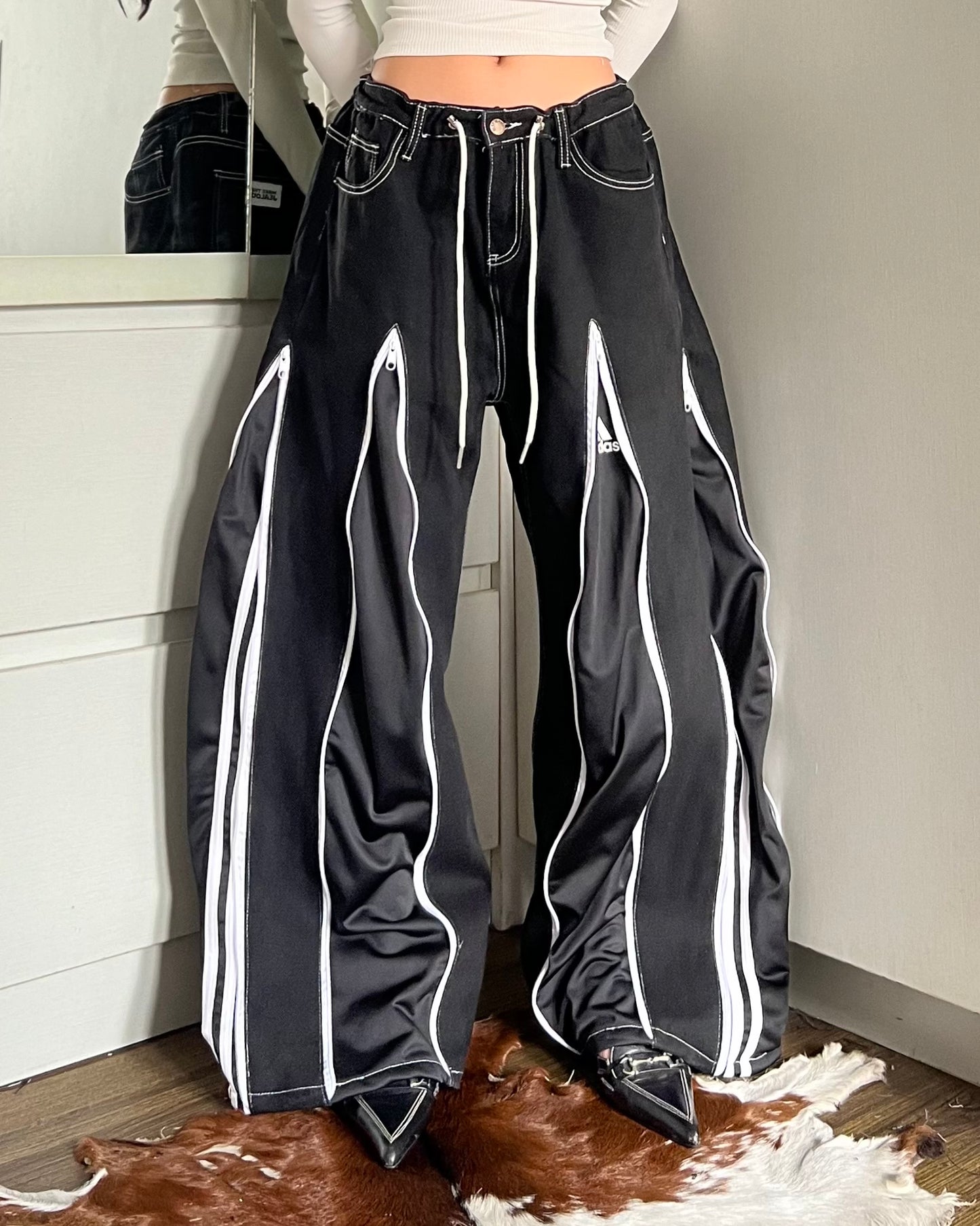 [BIG SIZE] Zipper Pants 084