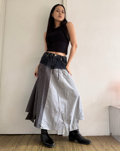 Flannel Maxi Skirt 011