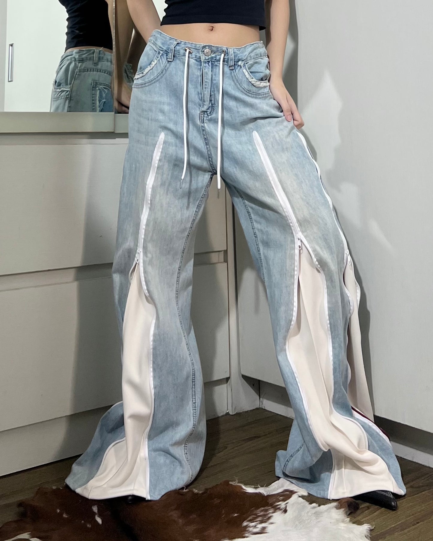 [BIG SIZE] Zipper Pants 0137