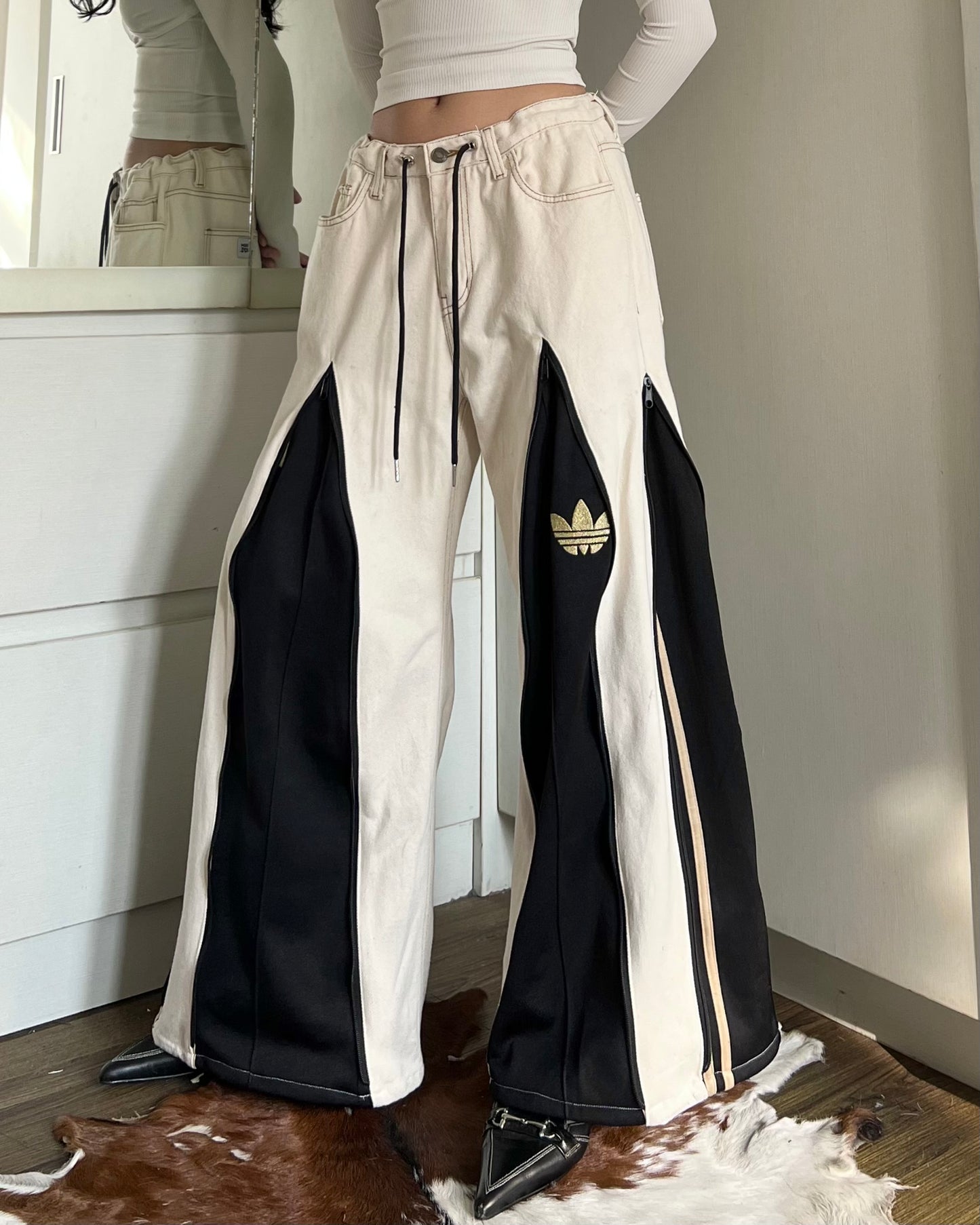 [BIG SIZE] Zipper Pants 074