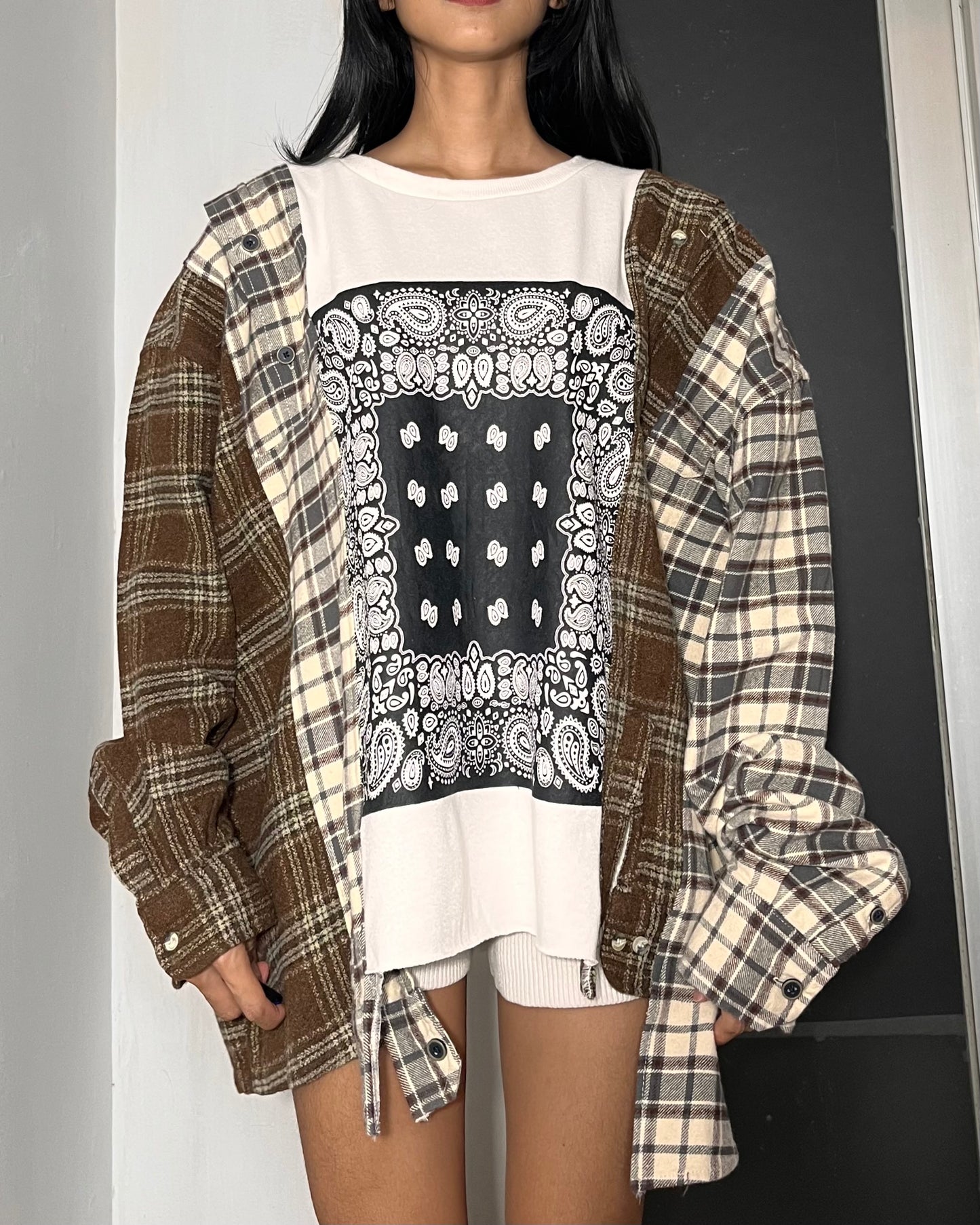 Deconstructed Flannel Shirt 009
