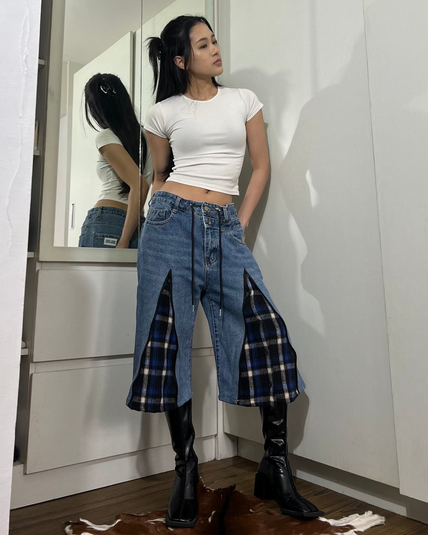 [BIG SIZE] Zipper Jorts 001