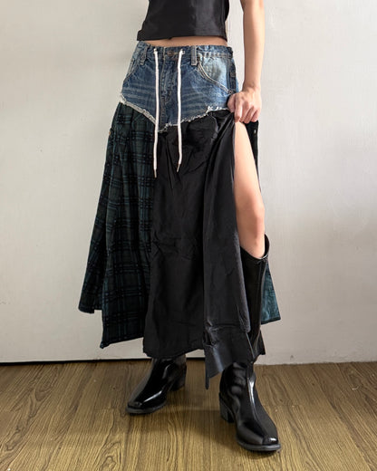 Flannel Maxi Skirt 034