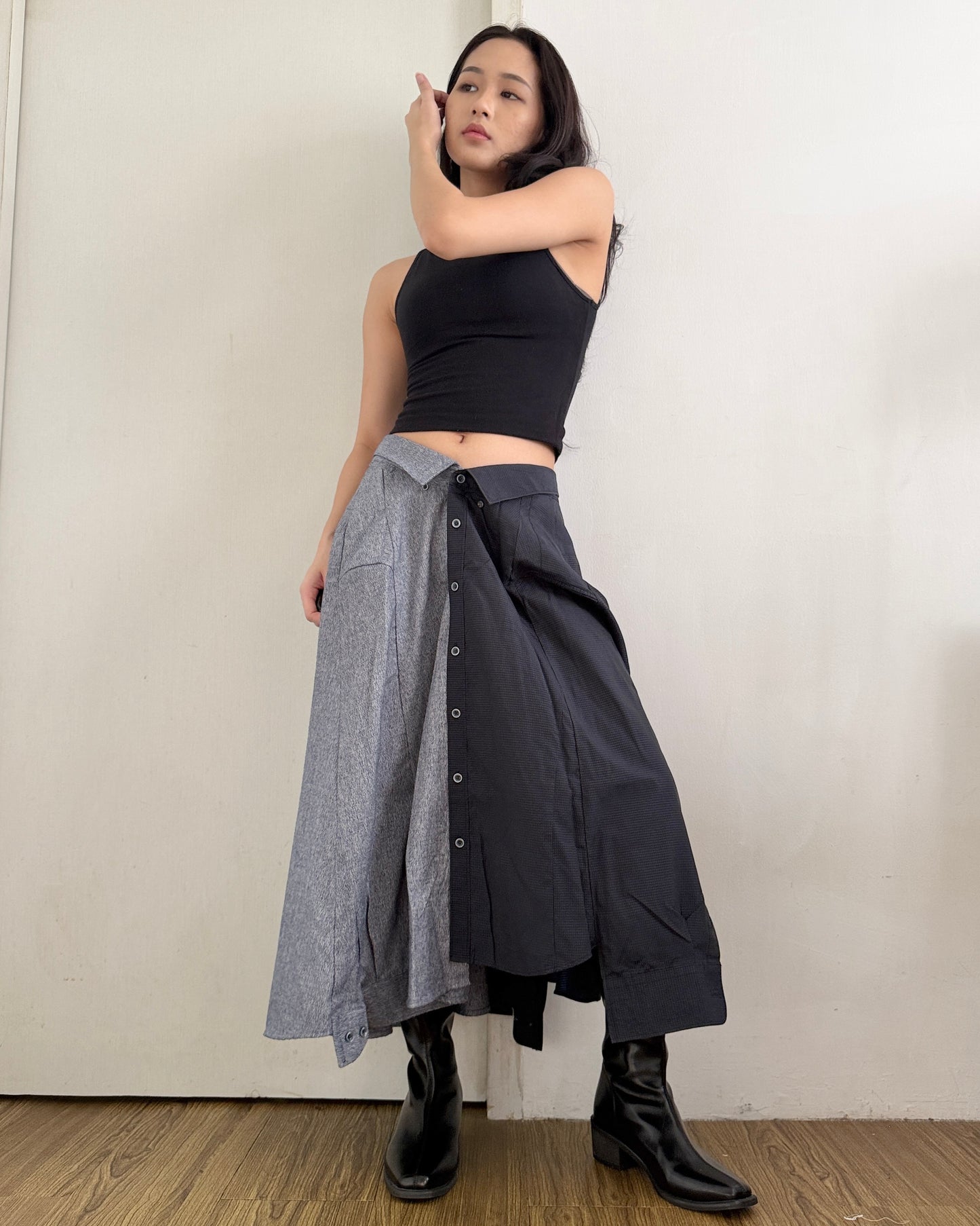 Button-up Maxi Skirt 072