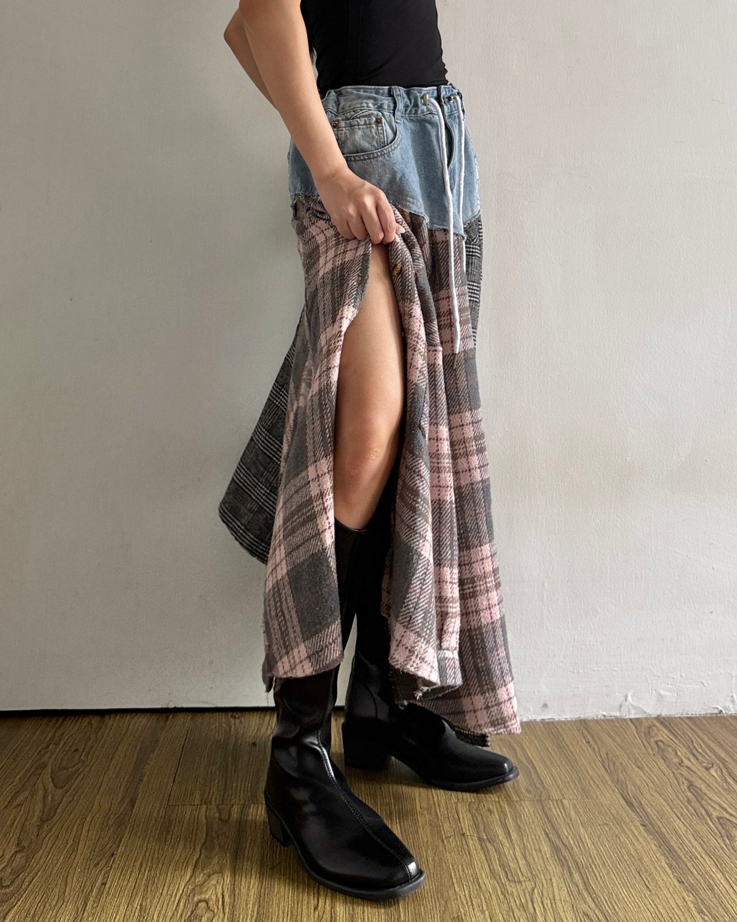 Flannel Maxi Skirt 010