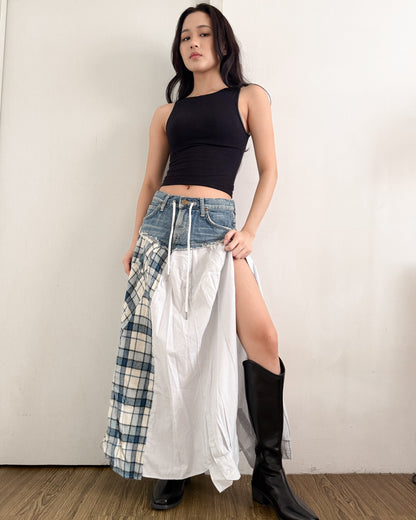 Flannel Maxi Skirt 050