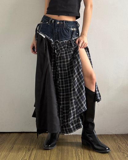 Flannel Maxi Skirt 026
