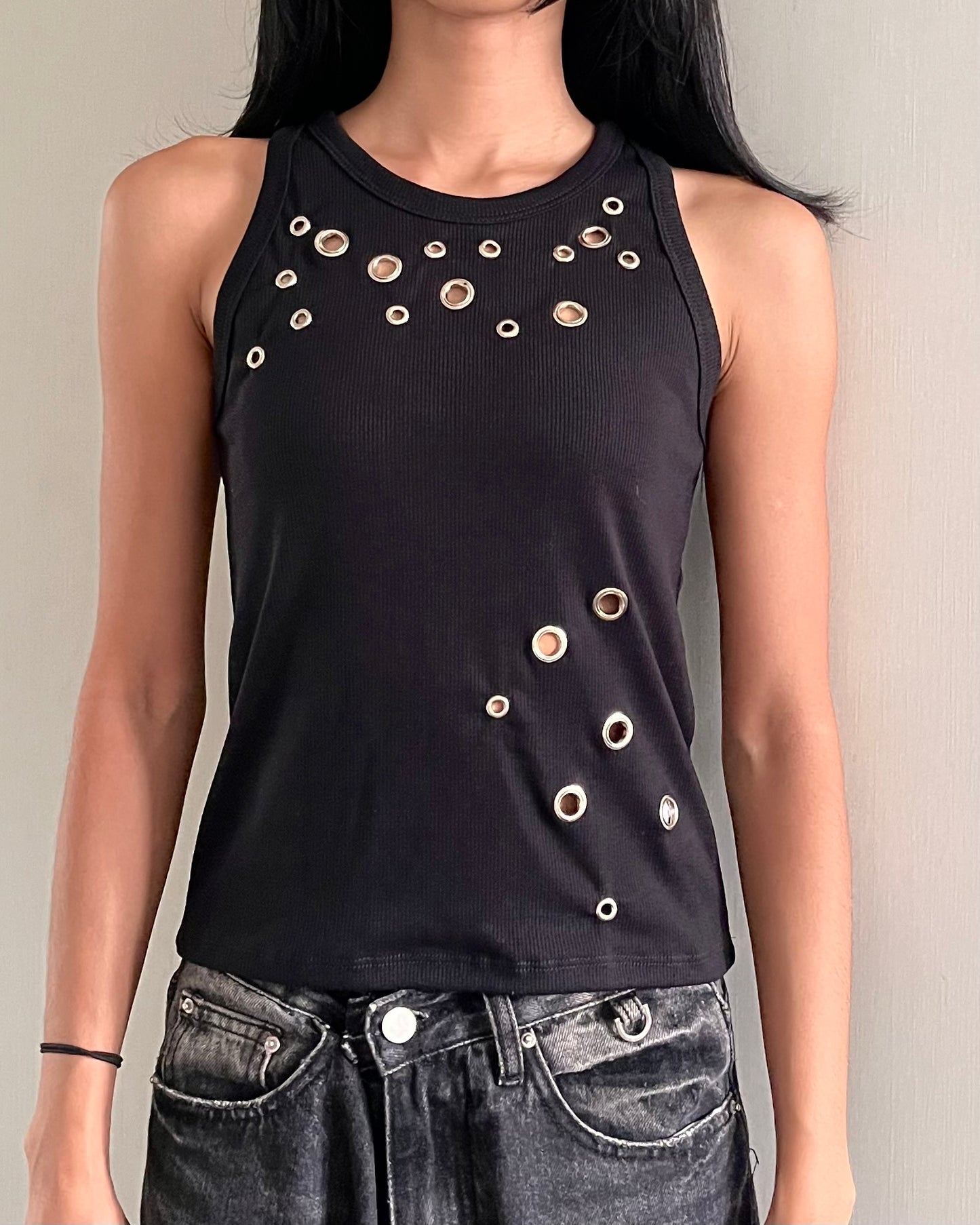 Eyelet Rib Tank 002
