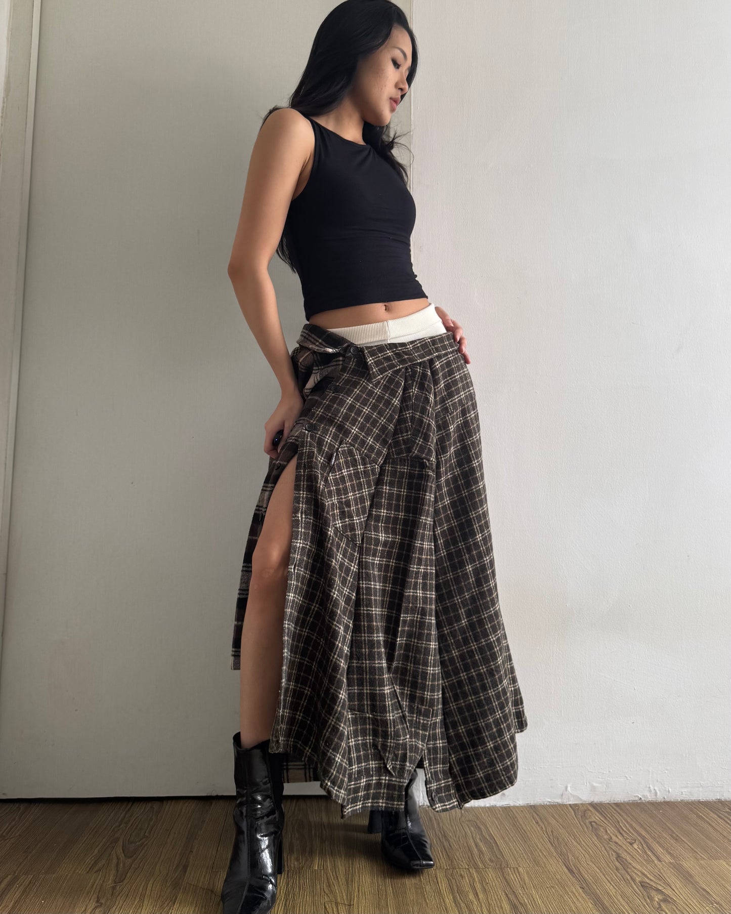 Button-up Maxi Skirt 043