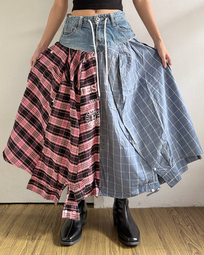 Flannel Maxi Skirt 046