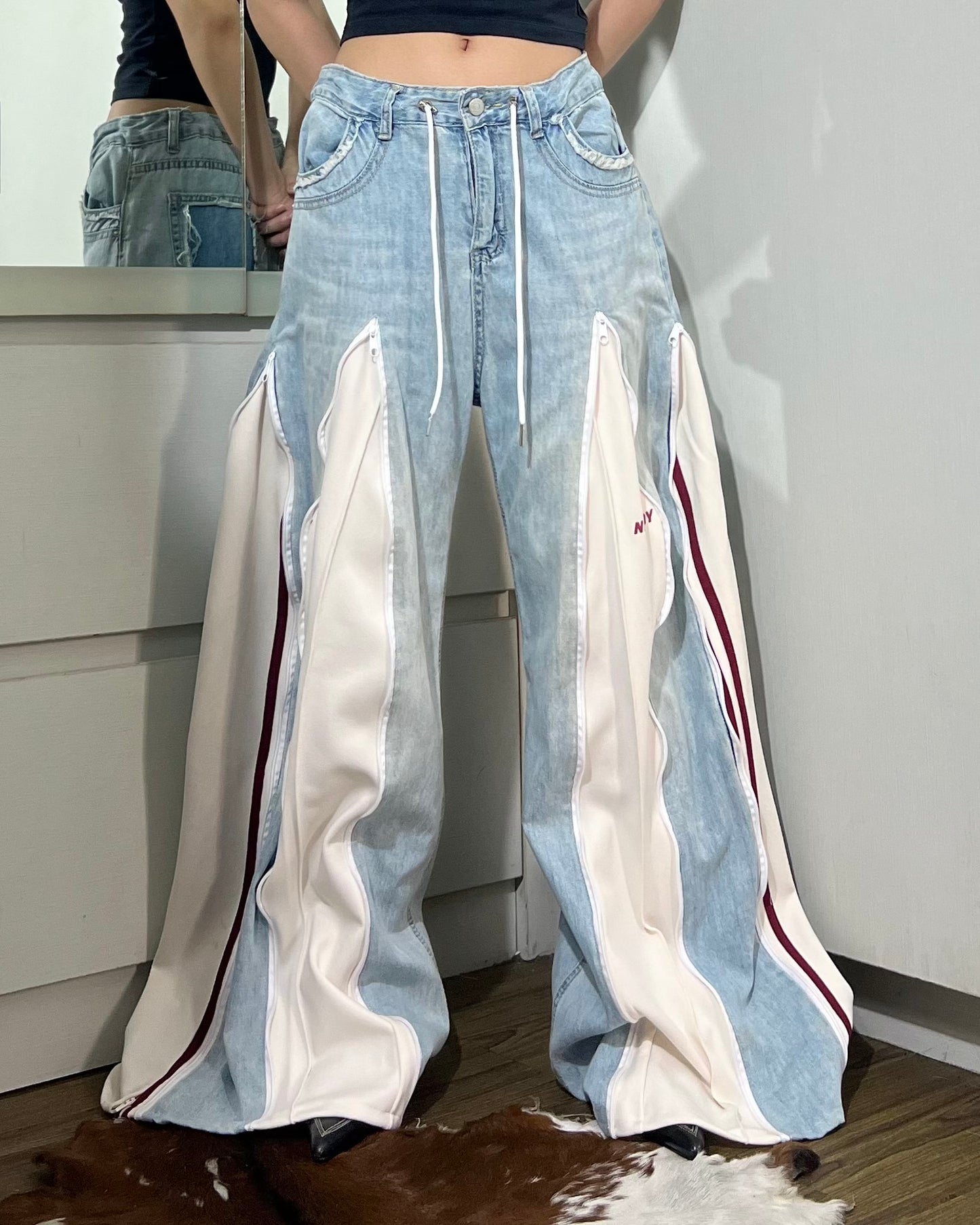 [BIG SIZE] Zipper Pants 0137