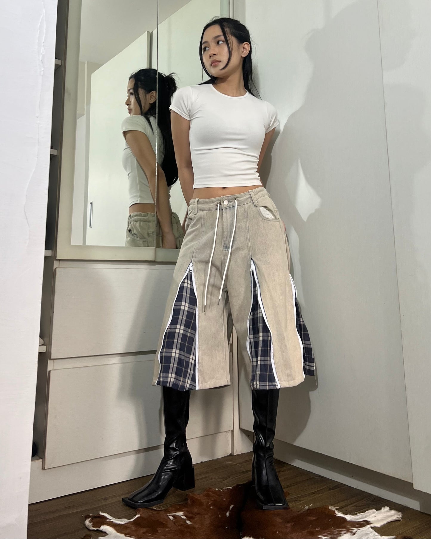 [BIG SIZE] Zipper Jorts 003