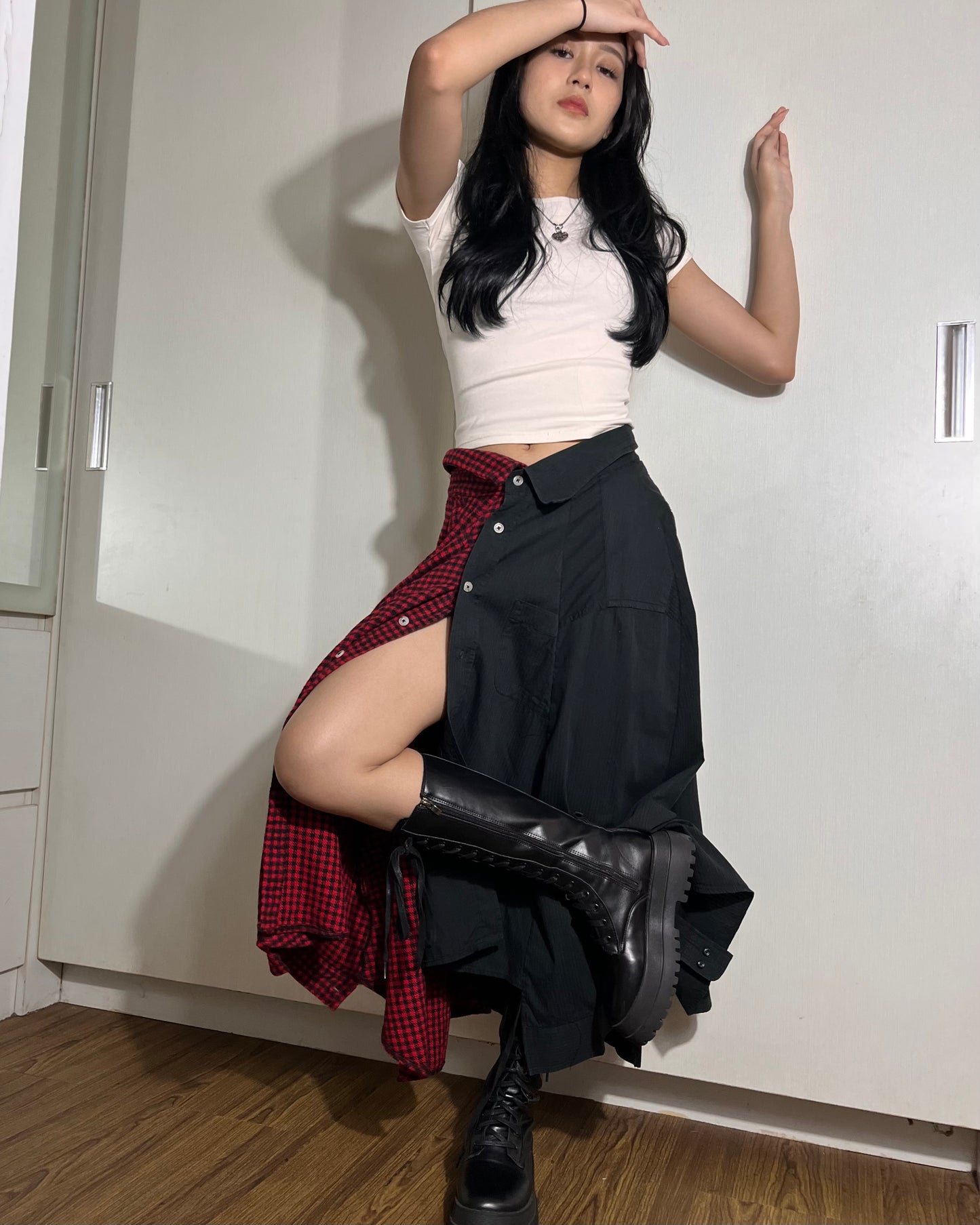 Button-up Maxi Skirt 009