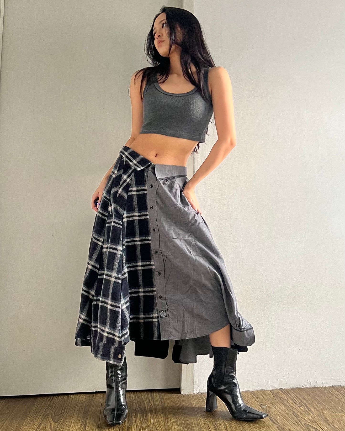 Button-up Maxi Skirt 036